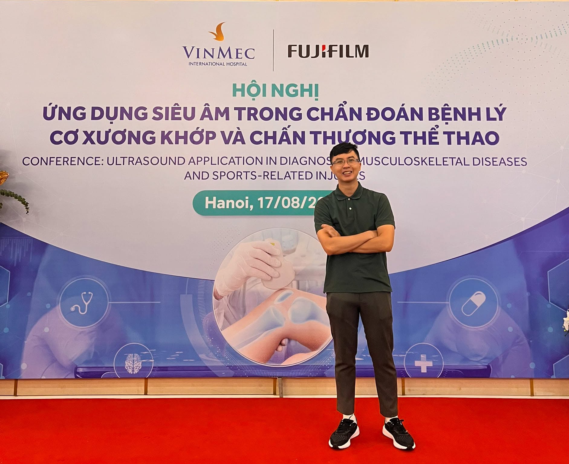 ThS.BS Lê Trung Kiên tại Hội nghị Ứng dụng siêu âm trong chẩn đoán bệnh lý cơ xương khớp và chấn thương thể thao, VinMec – Fujifilm, Hà Nội